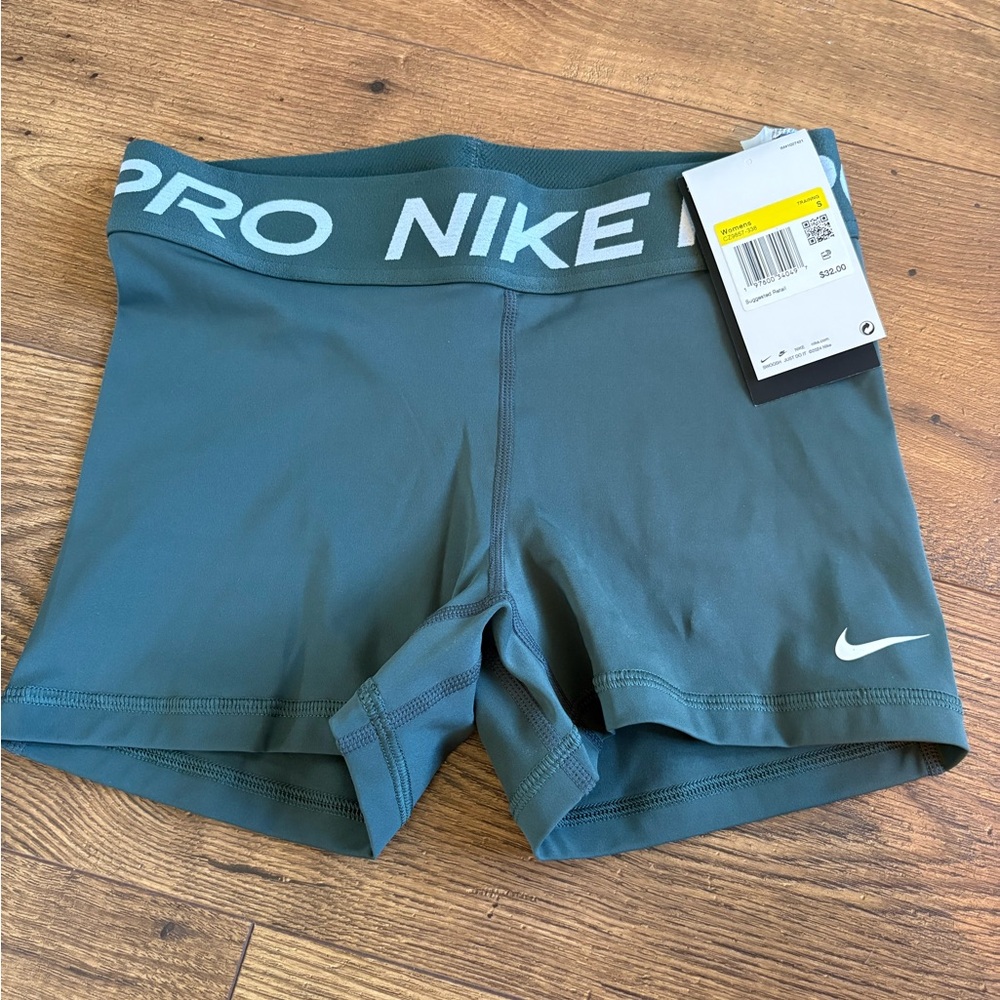 Nike Women's Pro Teal Athletic Shorts